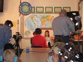 Kedron Counselor and students creating positive learning environment. Filming Success Class “Learning It Segment. Success Class is a production of Comcast Inc. and Kamaron Institute. 